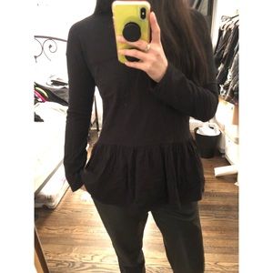 ZARA PEPLUM LONG SLEEVE TOP